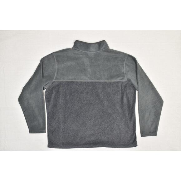 Columbia Pullover Mens 3XL Gray Fleece Snap Front Outdoor Hiking Sweater Jacket - Picture 3 of 8